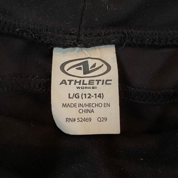 ATHLETIC WORKS Black Jogger Pants w/Side Stripe + Pockets Size Large - Picture 10 of 12